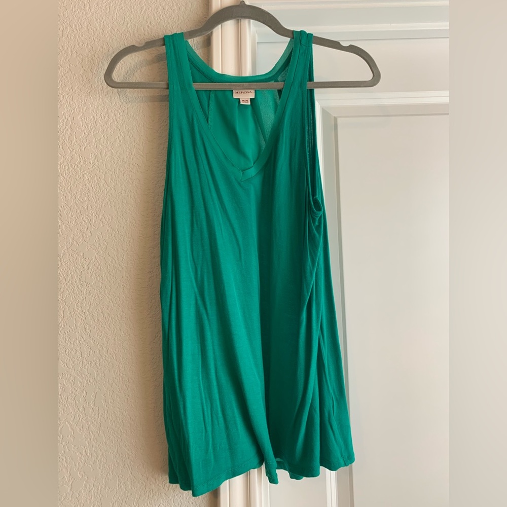 MERONA Flowy Mixed-Fabric Tank